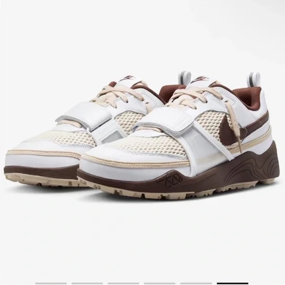 Cactus Jack by Travis Scott White and Brown Sneakers - Picture 1 of 12